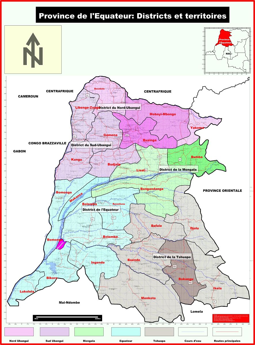 Carte Province de l'Equateur